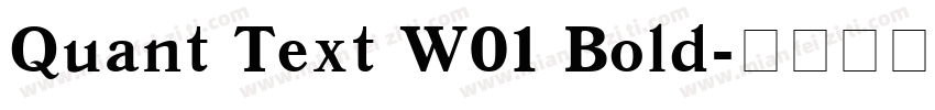 Quant Text W01 Bold字体转换